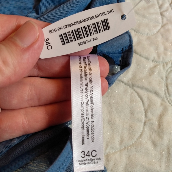 NWT Adoreme blue lace bra set, 34C, M - Picture 5 of 5